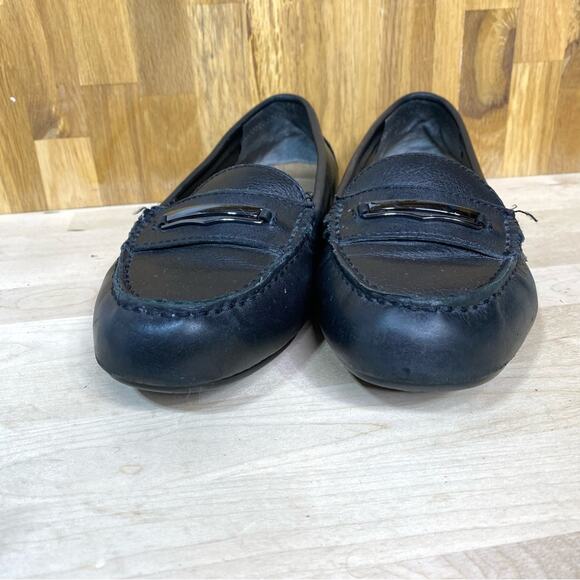 Vionic Black Leather Ashby Loafer Moc Toe 7 - Picture 2 of 10